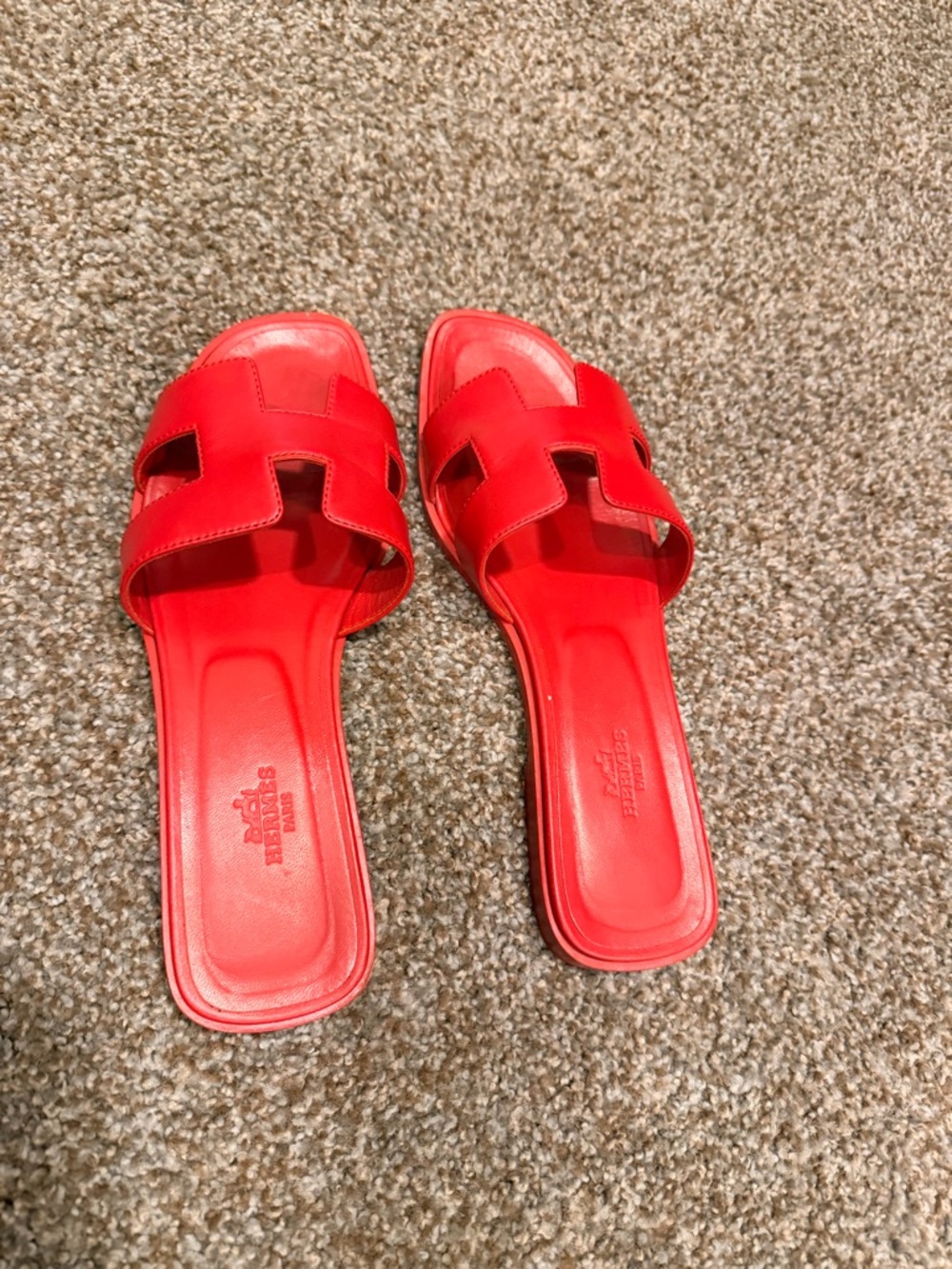 Hermes Oran RED sandals 38 - Picture 7 of 10